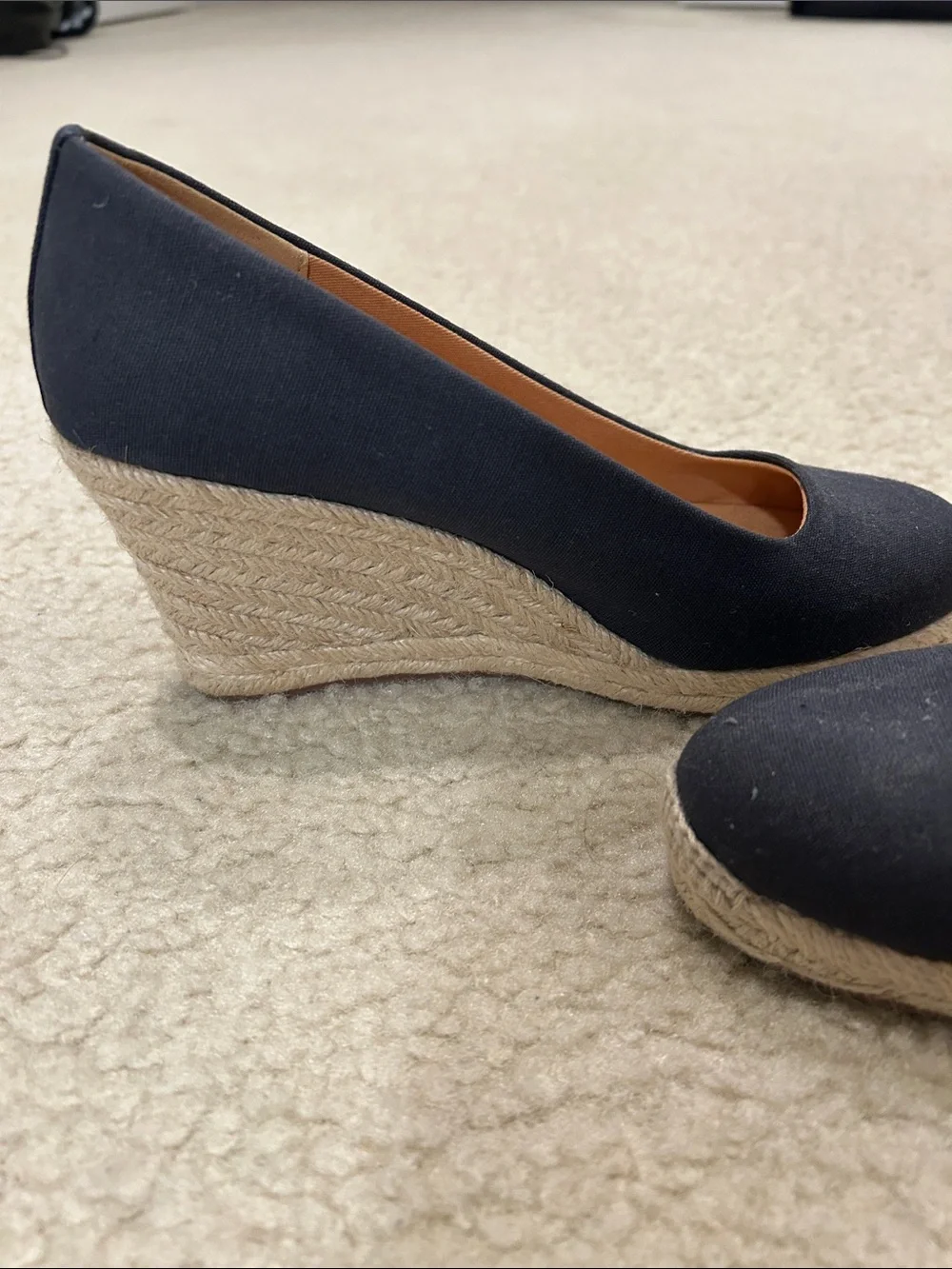 J. Crew Navy Blue Espadrille Wedge Pumps for Women